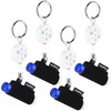Homakover 4 Pack Retractable Lip Balm Holder Keychain with Clip,