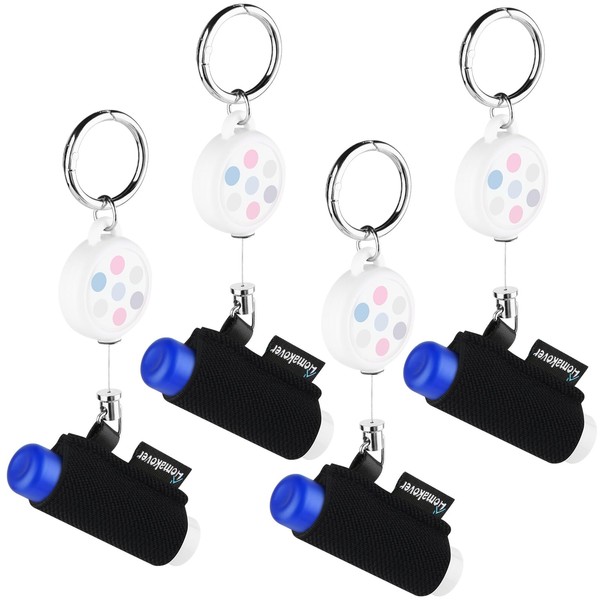 Homakover 4 Pack Retractable Lip Balm Holder Keychain with Clip,
