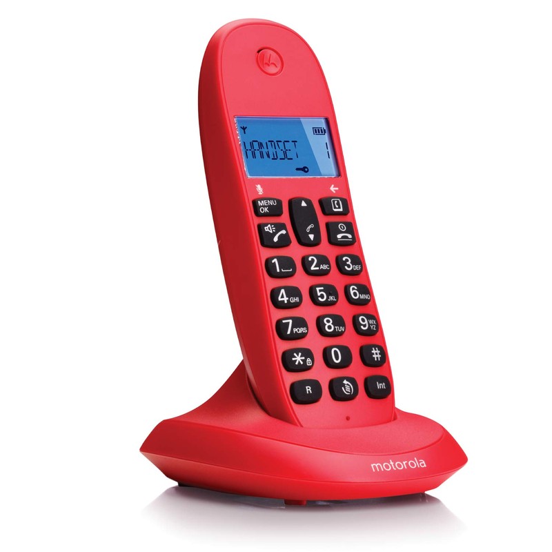 Telefono Inalambrico DECT MOTOROLA C1001 Rojo Cereza