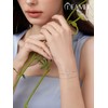 TEAMER Dainty Witches Knot Bracelet Stainless Steel Adjustable Double Layer