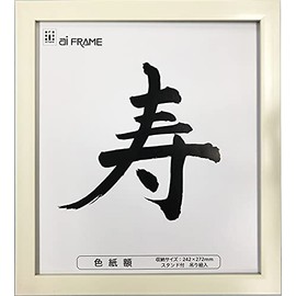 Iwata Picture Frame, Color Paper Frame, Resin, White, 8 inches x 9 inches JC-01-W