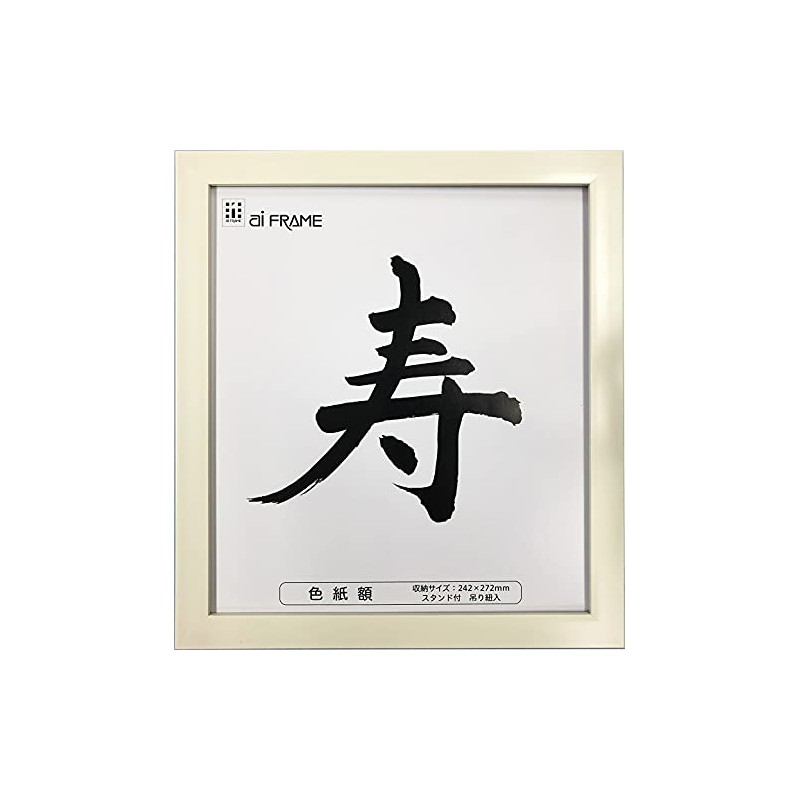 Iwata Picture Frame, Color Paper Frame, Resin, White, 8 inches