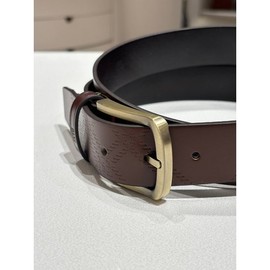 Daks (신세계강남점)DBBE4E150W3 브라운 음각 체크패턴 가죽 남성벨트 (DB SSG Gangnam) DBBE4E150W3 Brown Engraved Check Pattern Leather Men's Belt