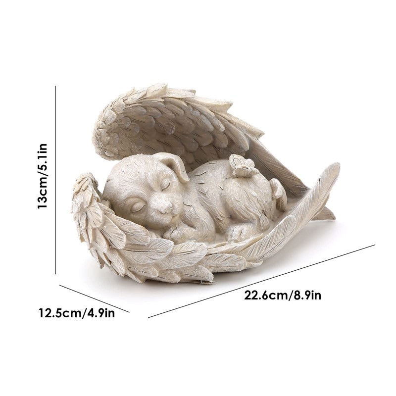 iFCOW Pet Memorial Stone Resin Memorial Statue Gravestone Dog Sleeping