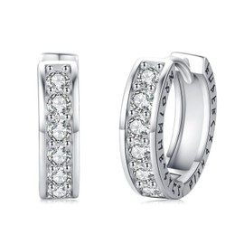 Generic Viking Runes Hoop Earrings for Women Sterling Silver Hypoallergenic Hoop Earrings Norse Viking Jewelry Gifts, White