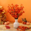 Ovveroche 24 Pcs Fall Forsythia Floral Picks with Pumpkins and