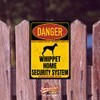 Whippet Greyhound Sign Danger Security System Door Sign Dog Warning