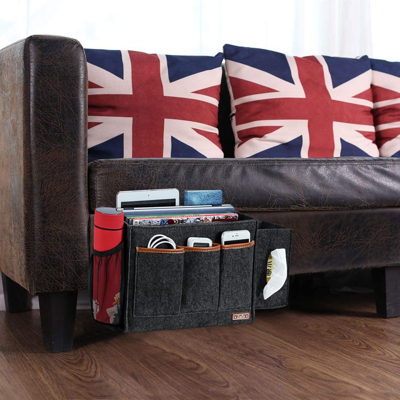 Zafit Bedside Caddy, Large Size Bedside Storage Organizer Bedside Organizer