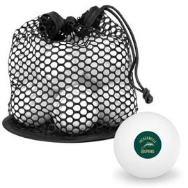 Jacksonville University Dolphins Logo Novelty Table Tennis Ping Pong Ball 12 Pack with Storage Bag