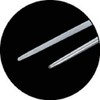 TRUSCO TSP81 High Precision Stainless Steel Tweezers, Luce Shape, 6.7