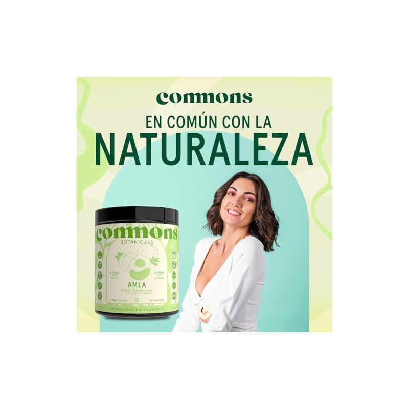 Commons Adaptógenos Amla Extracto Puro Polvo 100 Suplemento Natural Tónico