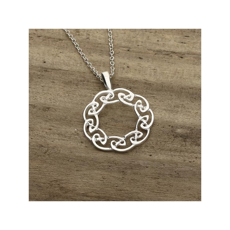ORTAK 925 Sterling Silver Handmade Pendant Necklace | Lightweight Round