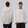 VVCsunshine Men's Hooded Sunscreen Shirt, Loose Style, UPF 50+ UV
