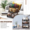 Briwooody Wooden Fruit Basket for Kitchen Counter with Banana Hangers