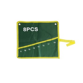 Roll Up Tool Bag Wrench Bag Travel Bag with Multiple Pockets Roll Up Tools Storage Bag Tensioner Pliers Wrench Holder for Wrenches Green 8 Pockets