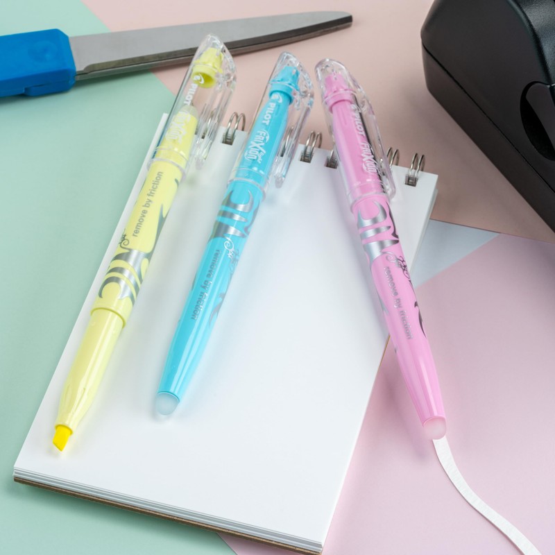 Pilot Frixion Light Pastel Collection Erasable Highlighters, Assorted Ink Colors,