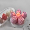 4 Pcs 3D Tulip Silicone Candle Mold Tulip Flower Silicone