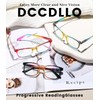 Dccdllo Progressive Reading Glasses Blue Light Blocking Fashion Square Reader