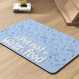 Pet Feeding Mat-Absorbent Dog Mat for Food and Water Bowl-No Stains Quick Dry Dog Water Dispenser Mat（PAW,17"x28"