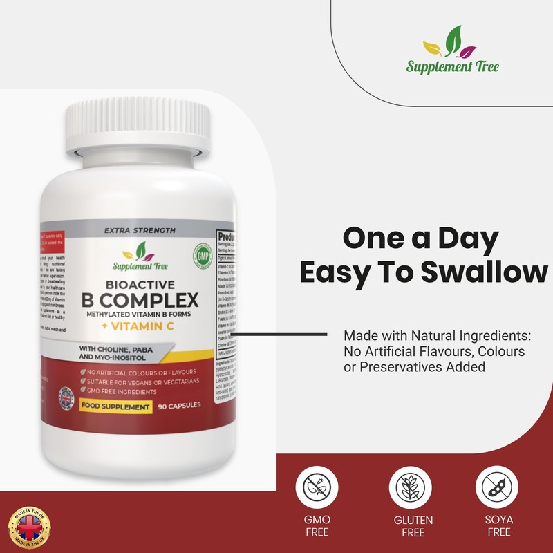 Bioactive B Complex with Vitamin C – Methylated B12, Folate