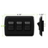 Leisure LED Contemporary Triple SPST On-Off Switch with Bezel, 12-Volt,