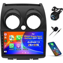 UNITOPSCI 2G+64G Android 13 Car Radio for Nissan Rogue Sport Qashqai 2007-2015, Wireless CarPlay Android Auto, 9 Inch 1080P Touchscreen Car Stereo, GPS/WiFi/BT, FM/RDS/EQ, 26 UI, Backup Camera/SWC/MIC
