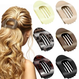 Alethron 6 Stück Flache Haarklammern für Damen, Klassisch Multifarben,Haarspange Mittelgroß Flach Damen Haare,Starker Halt Seitliche Haarklammern,Starkem Halt für Dickes & Dünnes Haar