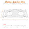 Mailbox Mounting Board, Post Mount Adapter Plate for Metal Post,