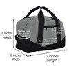 12" Mini Two Tone Duffle Bag in Gray and Black
