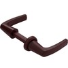 JUVA Door Handle Set Rosette Handle Pair for Push-Lock Screw-On