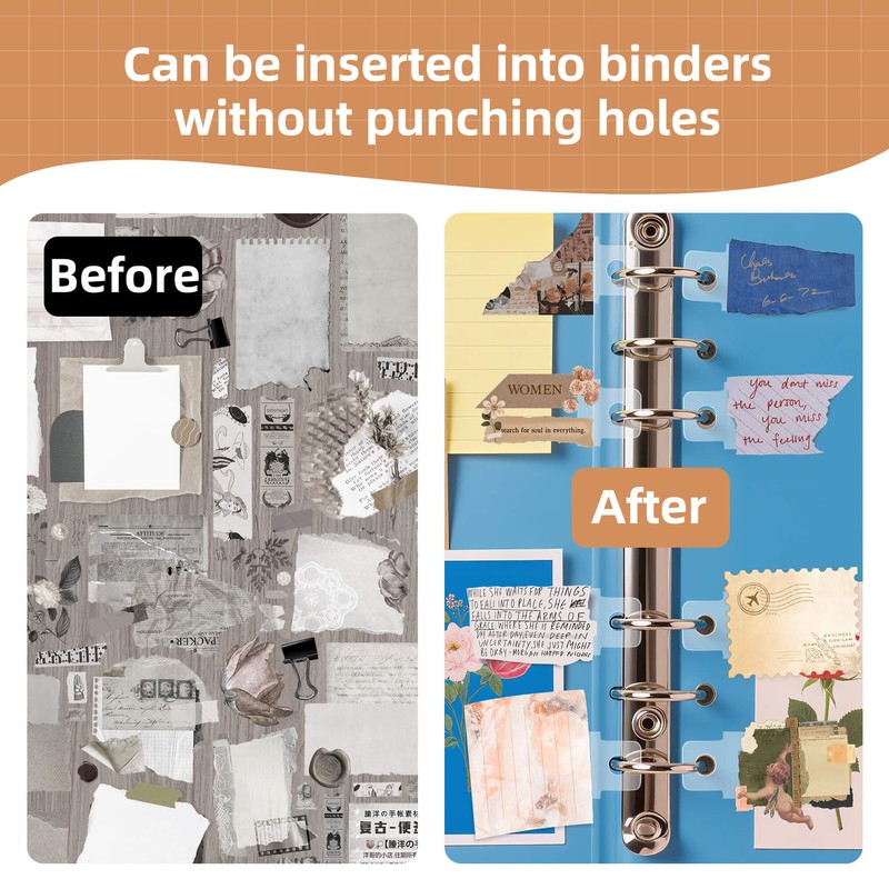 500PCS Clear Binder Hole Reinforcement Stickers, Self-Adhesive Hole Punch Reinforcement