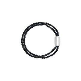 Black crystal bracelet for women Breil 316L steel magnetic system collection TJ3687., LABEL_ACCIAIO_316L