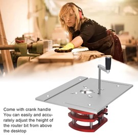 Elevador del enrutador, base de elevación de enrutador aleación de aluminio acero inoxidable 4 basura del de elevación de la mesa del enrutador de la mordaz