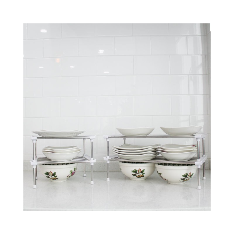Login Mono Stainless Steel Dish Organizer, +5cm extension length (large)