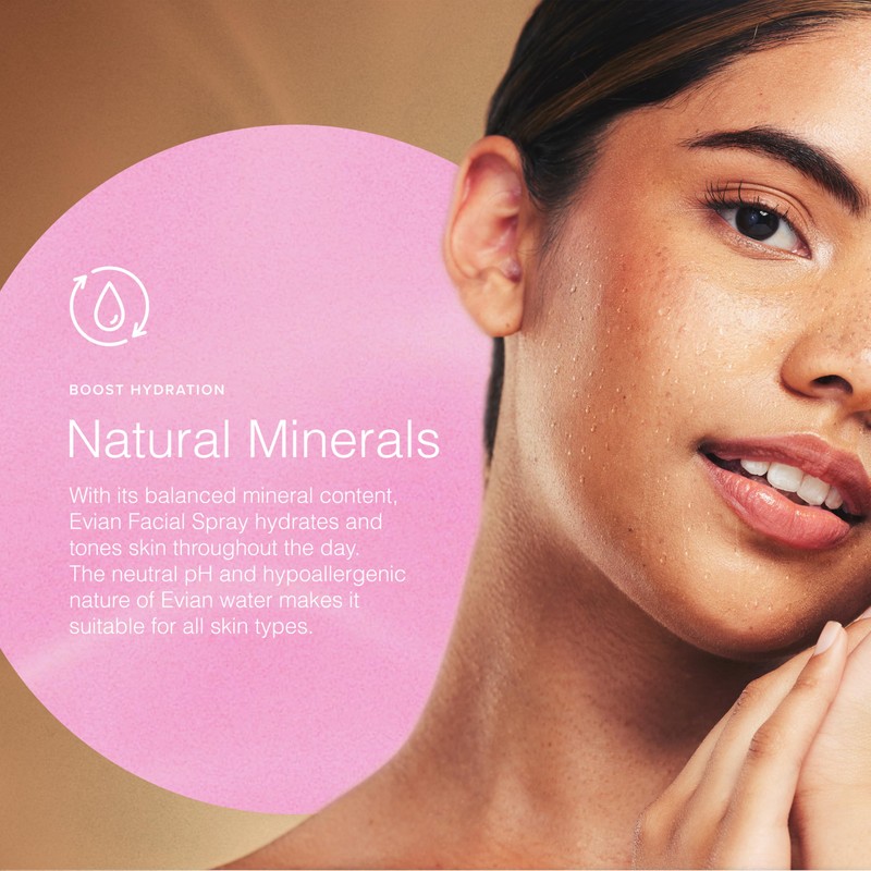 EVIAN FACIAL SPRAY Natural Mineral Water Facial Spray Trio, Travel