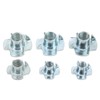 80Pcs T Nuts Carbon Steel Galvanized Layer Rust Resistant Sturdy