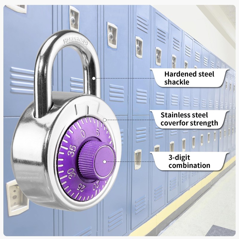 HZSY Combination Padlock 1 Pack, Fixed Dial Combination Padlock with