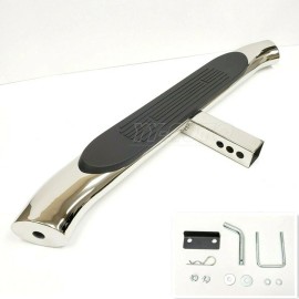 YY-AUTO Guard 36" Length Curved For 2" Receiver Truck Chrome Steel Tow Hitch Step Bar