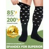 Azalencro Wide Calf Compression Socks for Women&Men Plus Size,20-30mmhg Knee