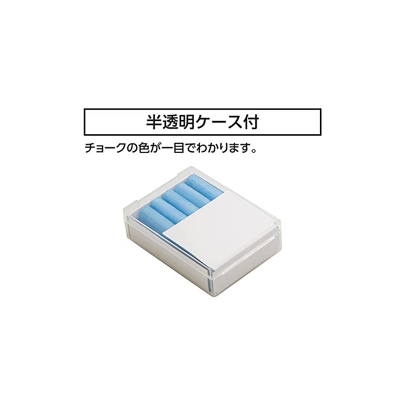 Shinwa Sokutei 74149 Construction Chalk, Blue, Pack of 10, Plastic