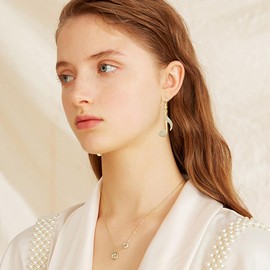 JIMARIN Sparkly Crystal 14K Gold Music Note Dangle Drop Earrings Dainty Bling Bling Rhinestone Silver Muscial Notes Piano Hook Earrings for Women (Gold)