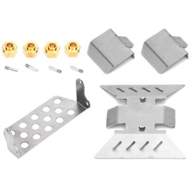 Stainless Steel Chassis Armor with 8mm Connector for AXIAL SCX10 III AXI03007 RC Car