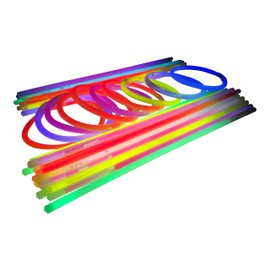 Glowtopia 8 inch Glow Stick Bracelets + Connectors - Premium Glowsticks from (100 Pack, Mixed)
