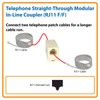 iMBAPrice RJ11 6P4C Straight Telephone Inline Coupler (15 Pack)