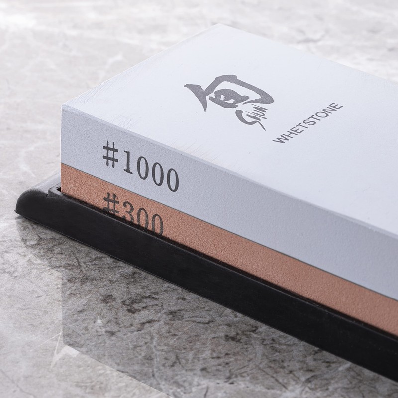 Shun Combination Whetstone for Knife Sharpening, 300 and 1000 Grit,