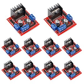 10Pack L298N Motor Drive Controller Board DC Dual H-Bridge Robot Stepper Motor Control and Drives Module for Arduino Smart Car Power UNO MEGA R3 Mega2560 (10 PACK)