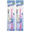U Company Angel Micro Brush, Compact Head, Ultra Soft, Pink, 2 Pieces
