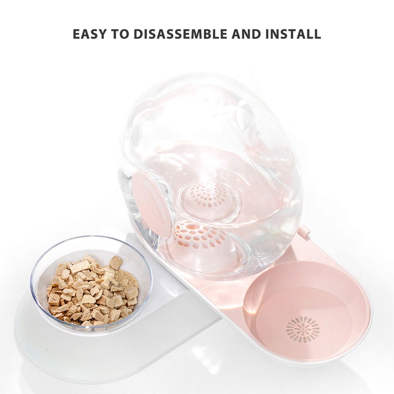 Pet Water Dispenser Food Feeder Cat Automatic Drinking Snail Shape