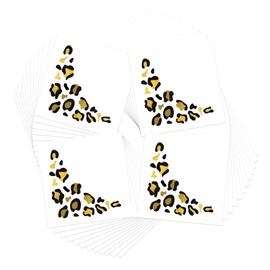 Metallic Gold Leopard Print Under Eye Temporary Tattoos/Great for Cheerleading - Dancers - Team Spirit - School Spirit (48pk)