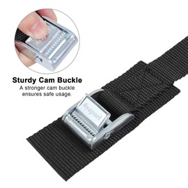 Ayaport Lashing Strap Tie Down Straps Cam Buckle Straps 12ft Padded Strap for Trucks, Roof Rack, Cargo, Kayak